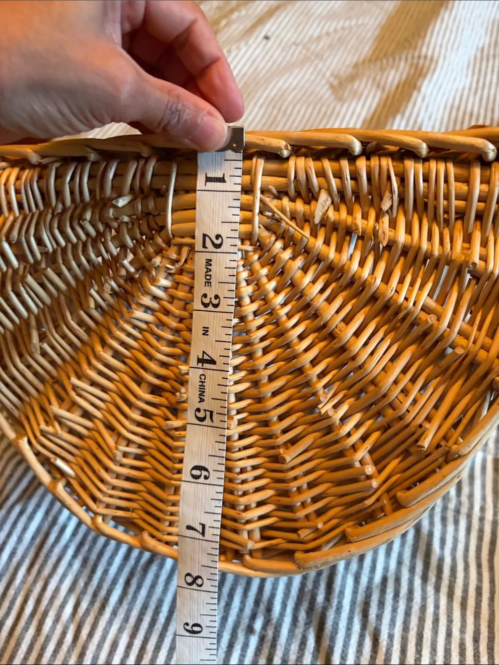 Natural Wicker Wall Basket - Neutral
